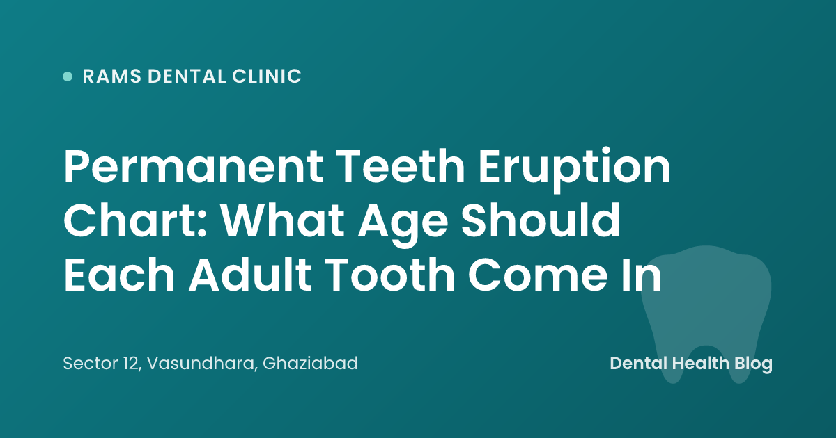 Permanent Teeth Eruption Chart: What Age Should Each Adult Tooth Come In